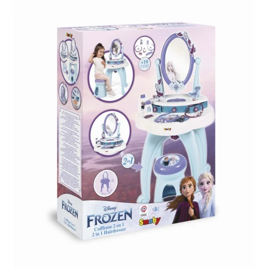 Die Eiskönigin 2 Frisiertisch 2-in-1 mit Hocker Die Eiskönigin 2 Frisiertisch 2-in-1 mit Hocker – Smoby SM320244