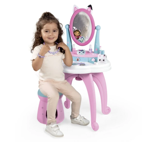 Gabby's Dollhouse Frisiertisch 2-in-1 mit Hocker Gabby's Dollhouse Frisiertisch 2-in-1 mit Hocker – Smoby SM320254
