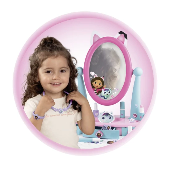 Gabby's Dollhouse Frisiertisch 2-in-1 mit Hocker Gabby's Dollhouse Frisiertisch 2-in-1 mit Hocker – Smoby SM320254