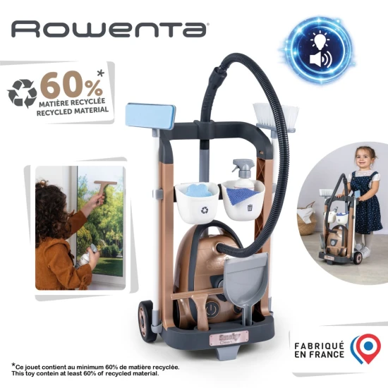 Rowenta Putzwagen mit Stabstaubsauger Rowenta Putzwagen mit Stabstaubsauger – Smoby SM330329