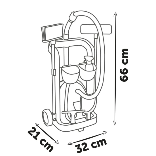 Rowenta Putzwagen mit Stabstaubsauger Rowenta Putzwagen mit Stabstaubsauger – Smoby SM330329