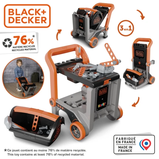 B&D Werkstattwagen mit Werkzeugbox – Smoby SM360220
