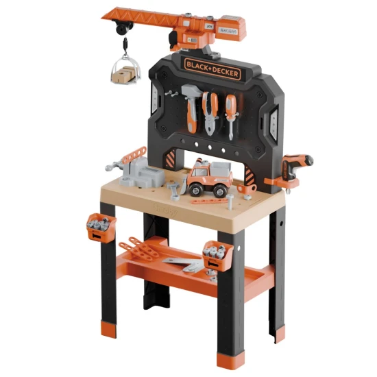 Black+Decker Große Werkbank mit Kran – Smoby SM360741
