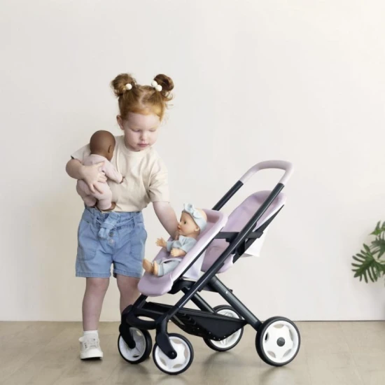 Maxi Cosi Zwillings-Puppensportwagen hellrosa