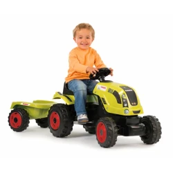 CLAAS Tretttraktor grün mit Anhänger