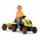 CLAAS Tretttraktor grün mit Anhänger