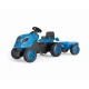 Farmer XL Trettraktor blau mit Anhänger