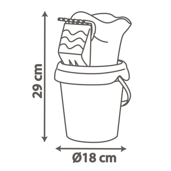 Kindersandset Stitch - Eimer, Schüssel, Rechen und Form