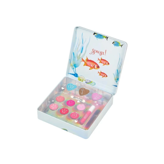Kinder-Make-up-Set in Metalldose Meerjungfrau - Souza 107138