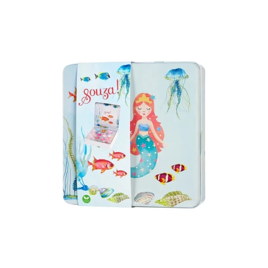 Kinder-Make-up-Set in Metalldose Meerjungfrau - Souza 107138