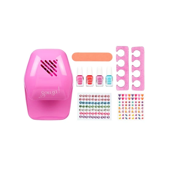 Kinder-Nagellack-Set mit Zubehör und Föhn - Souza 107140