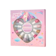 Geschenkset Nagellack mit Stickern Einhorn 10 Farben
