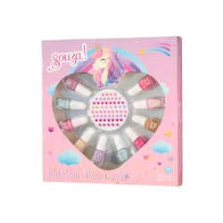 Geschenkset Nagellack mit Stickern Einhorn 10 Farben