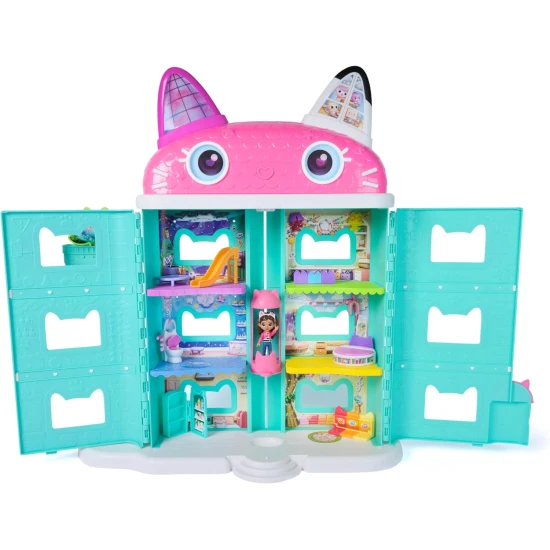Gábinins Zauberhaus – großes Filmhaus aus Gabby's Dollhouse mit beweglichen lentikularen Augen, erweiterbar mit weiteren Spielsets.