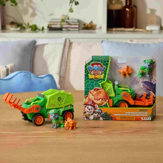Labková patrola dino akčné vozidlo Rocky Spin Master Labková patrola dino akčné vozidlo Rocky