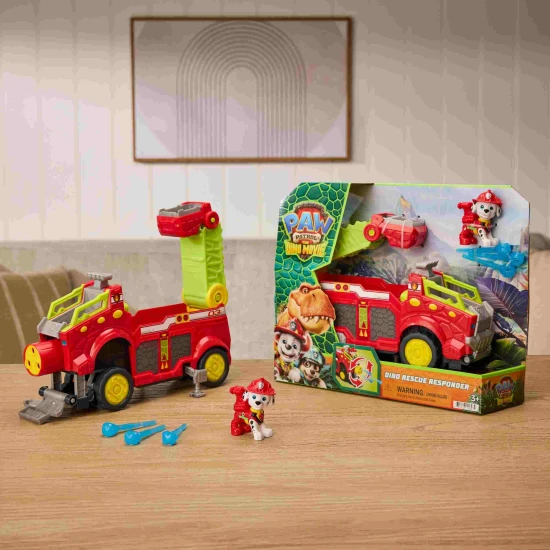 Spin Master PAW Patrol Dino Rettungsfahrzeug Marshall