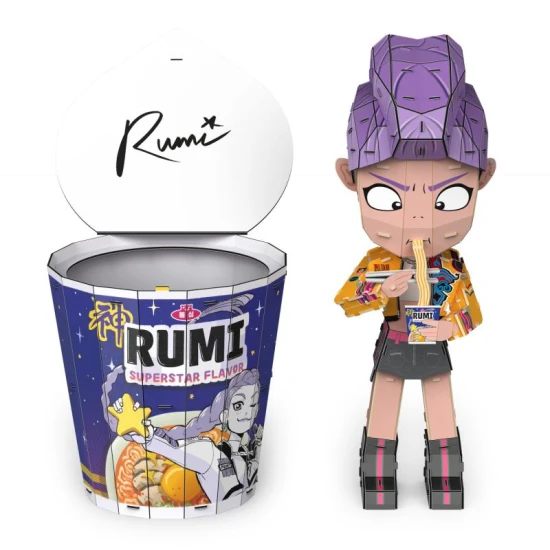 K-POP Ramen-Becher – 3D-Puzzle-Figur Rumi aus K-Pop Demon Hunters im Chibi-Stil mit Ramen-Becher