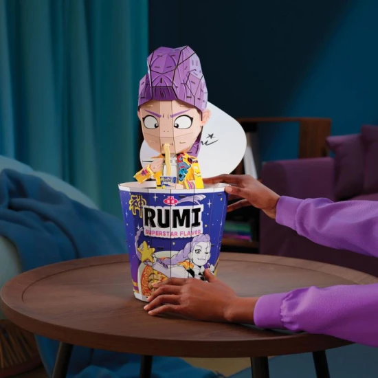 K-POP Ramen-Becher – 3D-Puzzle-Figur Rumi aus K-Pop Demon Hunters im Chibi-Stil mit Ramen-Becher