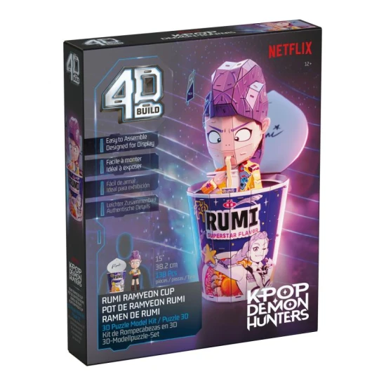 K-POP Ramen-Becher – 3D-Puzzle-Figur Rumi aus K-Pop Demon Hunters im Chibi-Stil mit Ramen-Becher