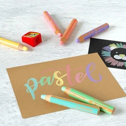 Woody Pastellkreiden und Reibe 3in1 6 Stk