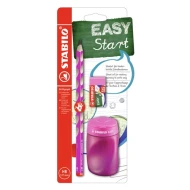 Schul-Set Rosa für Rechtshänder mit Anspitzer und Radiergummi STABILO EASYgraph