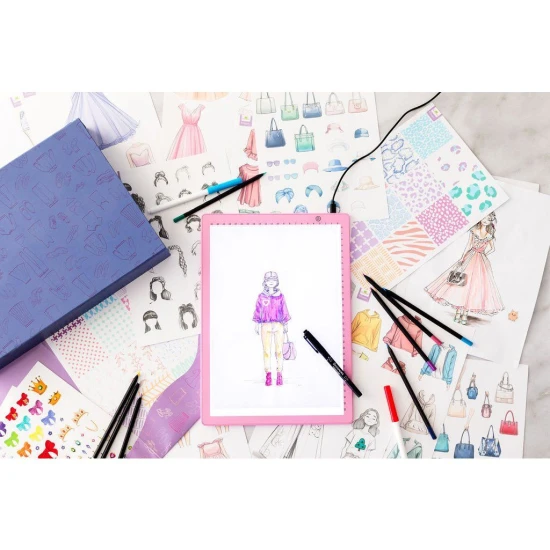 Sycomore Artissimo XXL Designerstudio mit LED-Leuchtplatte Trendy Outfits