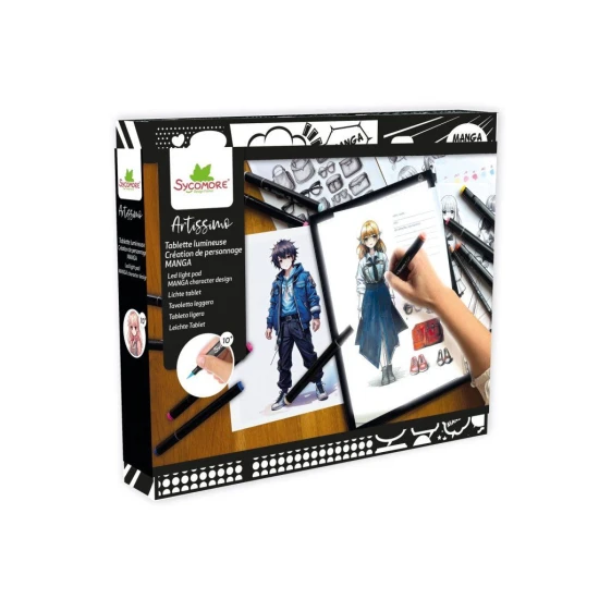 Sycomore Artissimo Zeichentablett mit Beleuchtung Manga-Figuren Sycomore Artissimo Zeichentablett mit Beleuchtung Manga-Figuren