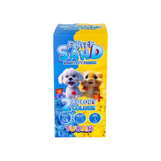 Flauschsand 2 x 70g blau und gelb