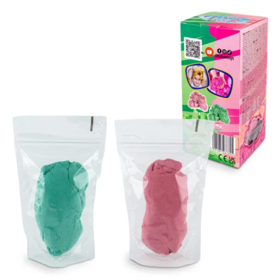 Flauschsand 2 x 70g rosa und grün