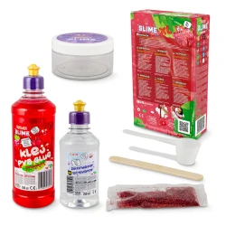 DIY Slime Set zum Herstellen von Schleim Erdbeere XL