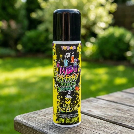 Gelbe Neonkreide-Sprühfarbe