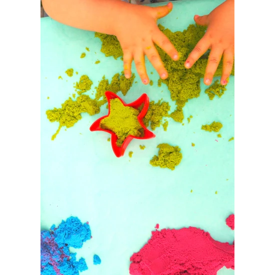 Dynamisches Sandset im Eimer „Beach“ enthält 5 Sandfarben.