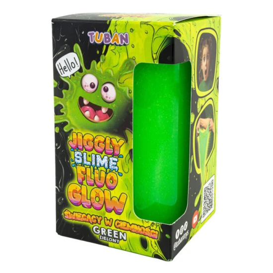 Jiggly Slime Fluo leuchtend grüner Schleim, Schleim bester Qualität für Kinder.