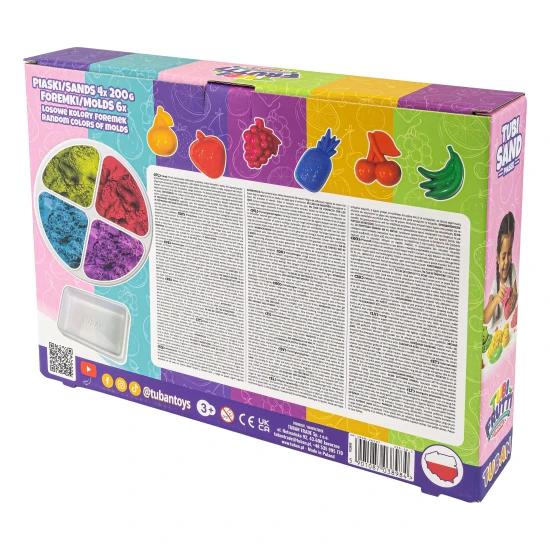 Tubi Frutti Kreativ-Set mit kinetischem Sand und Förmchen Tubi Frutti Kreativ-Set mit kinetischem Sand und Förmchen
