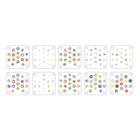 Memoryspiel aus Holz Äpfel Pastell