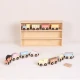 Pastellfarbenes Holz-Eisenbahnset, 12-teilig – Spielzeug für Kinder