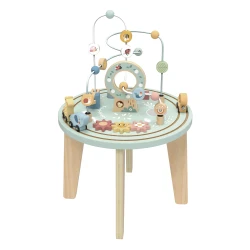 Pastellfarbener Aktivitäts- und Spieltisch mit Eisenbahn