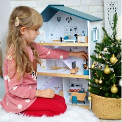 Märchenhaftes Puppenhaus Villa - Zauberhaftes Spielzeug für Kinder