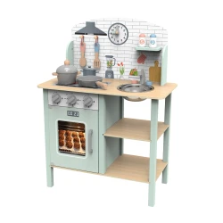 Pastellfarbene Spielzeugküche für Kinder - Kreatives Kochspielset