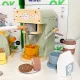 Holzkaffeemaschine für Kinder Pastell