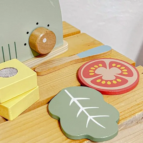 Kindertoaster mit Zubehör (Pastell)