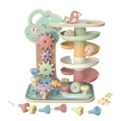 Bunte Kugelbahn und Konstruktionsset Pastell für Kleinkinder