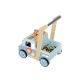 Multifunktionaler Lauflernwagen aus Holz mit Aktivitäten und Werkzeugen von Tooky Toy.