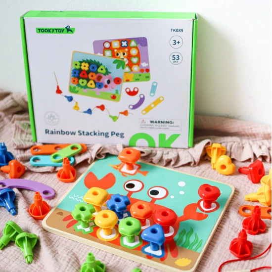 Logisches Bauset für Kinder Rainbow Tooky Toy