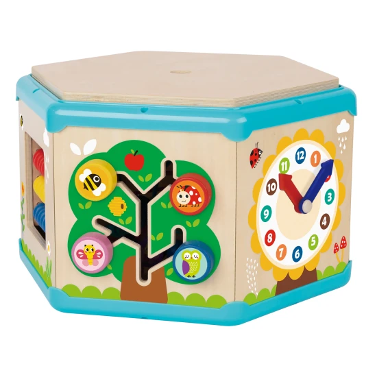 Tooky Toy 7-in-1 Sechseckiger Aktivitätswürfel