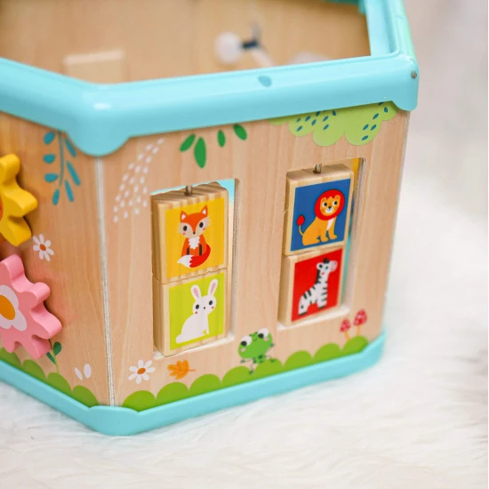 Tooky Toy 7-in-1 Sechseckiger Aktivitätswürfel