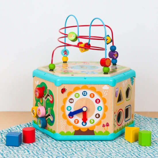 Tooky Toy 7-in-1 Sechseckiger Aktivitätswürfel