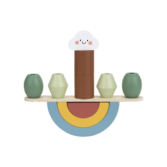 Balance-Spiel aus Holz für Kinder, Tiere, Pastellfarben, Tooky Toy