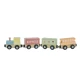 Pastellfarbenes Holz-Eisenbahnset, 12-teilig – Spielzeug für Kinder