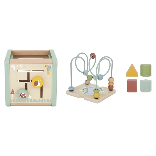 Motorikwürfel aus Holz Louka Pastel Tooky Toy